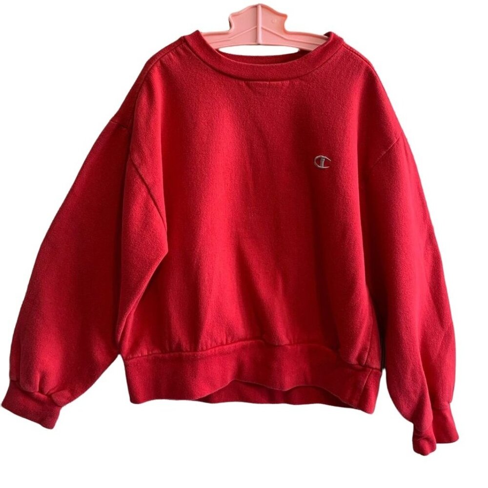 Vintage Champion Small Embroidered Logo Crewneck Sweatshirt M
